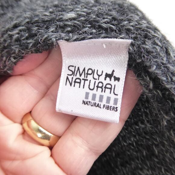 Simply Natural Cardigan Womens One Size Alpaca Blend Open Front Cozy Minimalist - Picture 5 of 10